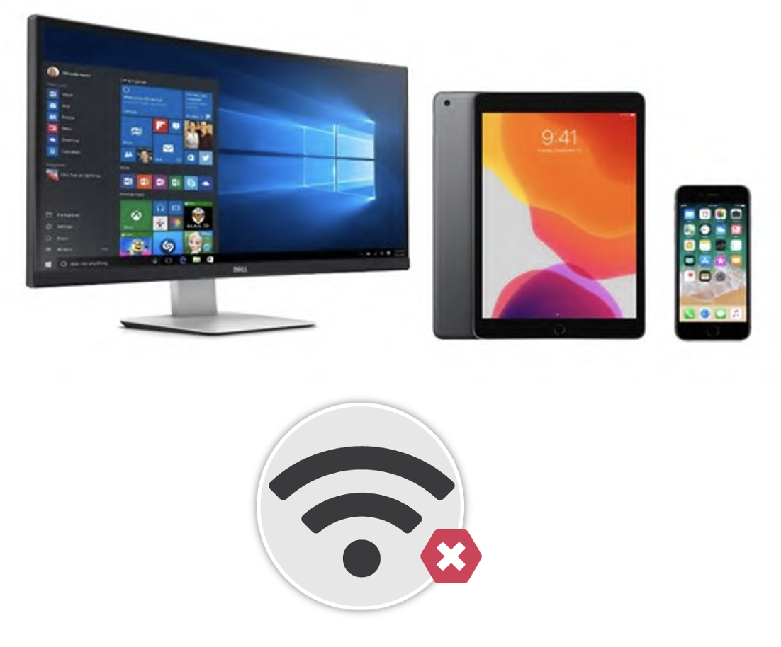 Man using ipad on lap